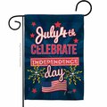 Patio Trasero 13 x 18.5 in. Celebrate Independence Day American Fourth of July Vertical Garden Flag w/Dbl-Sided PA4075052